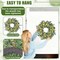 Eucalyptus Wreaths for Front Door - 24 Inch Yellow Daisy Wreath, Spring Summer Door Wreath for All Seasons for Indoor Outdoor Home Porch Wall Window Office Wedding Farmhouse Easter Decor